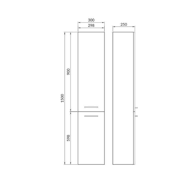 Dulap cu 2 usi Lara 150 cm, alb