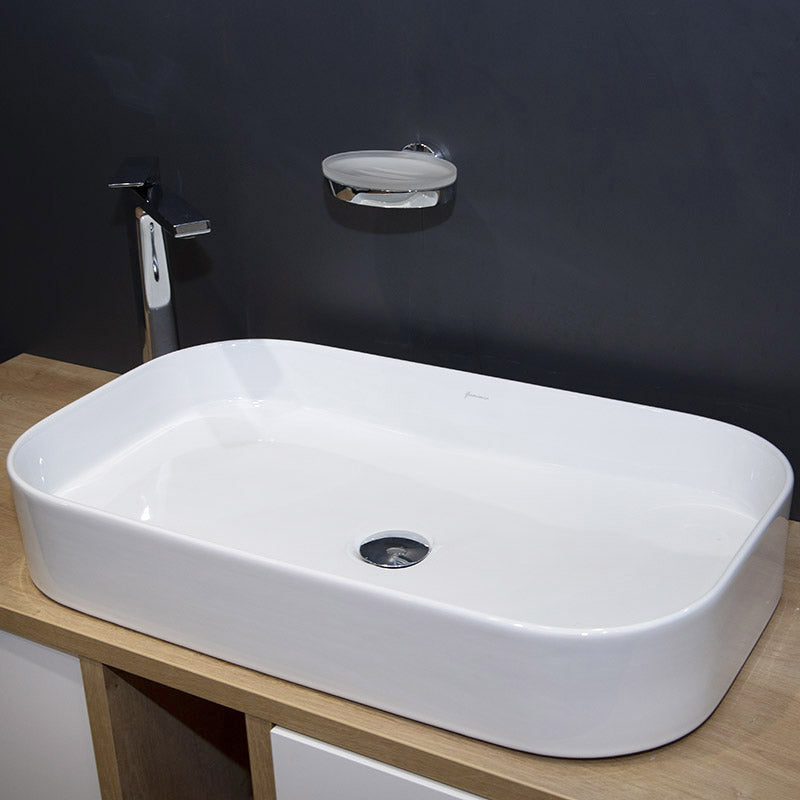 Lavoar Capri pe Blat Dreptunghiular România 65x38cm - Design Modern Casa Ta Alb