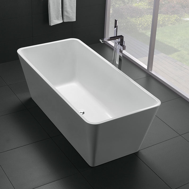 Cadă Freestanding Quadro 175cm - Acril Sanitar Premium, Albă