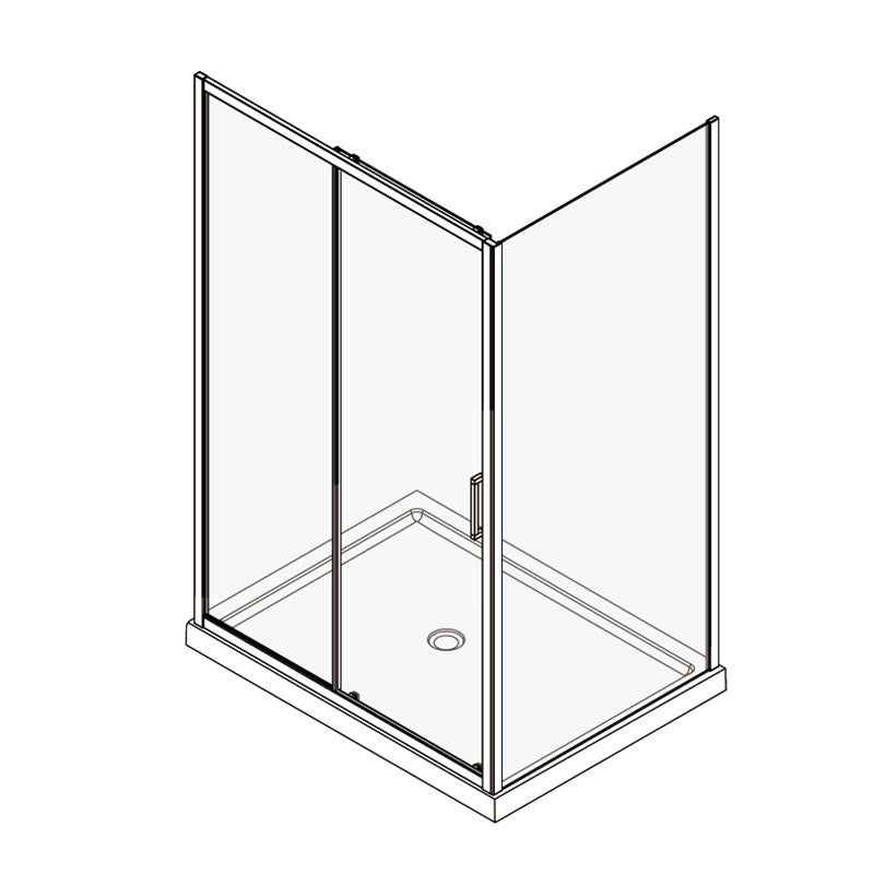 Cabină Duș 120×90 cm | Profil Aluminiu Crom | Sticlă Transparentă 6mm | Montaj Reversibil