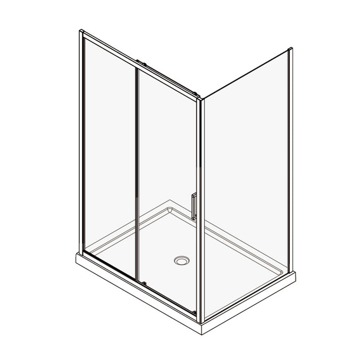 Cabina dus 120x90cm profil crom