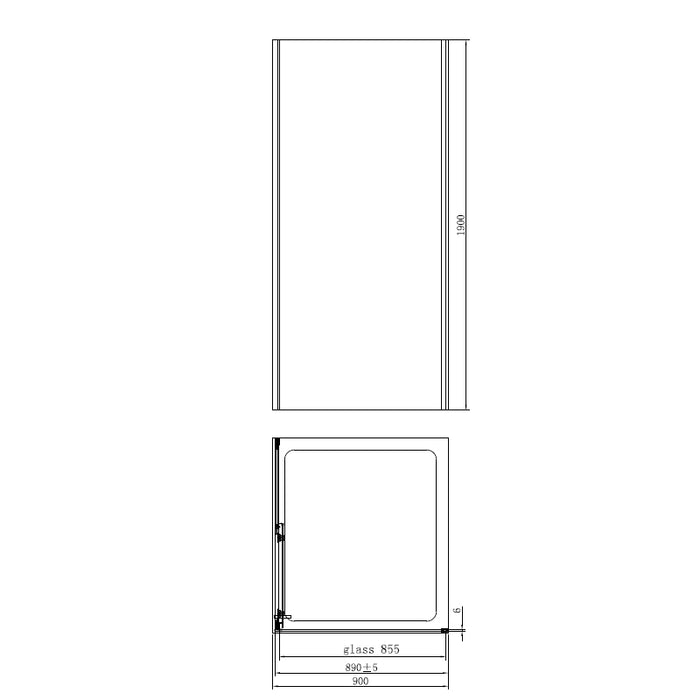 Cabina dus 120x90cm profil crom