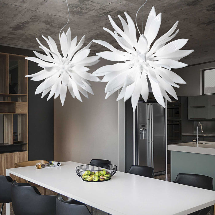 Lustra leaves sp8 ideal lux made in Italy