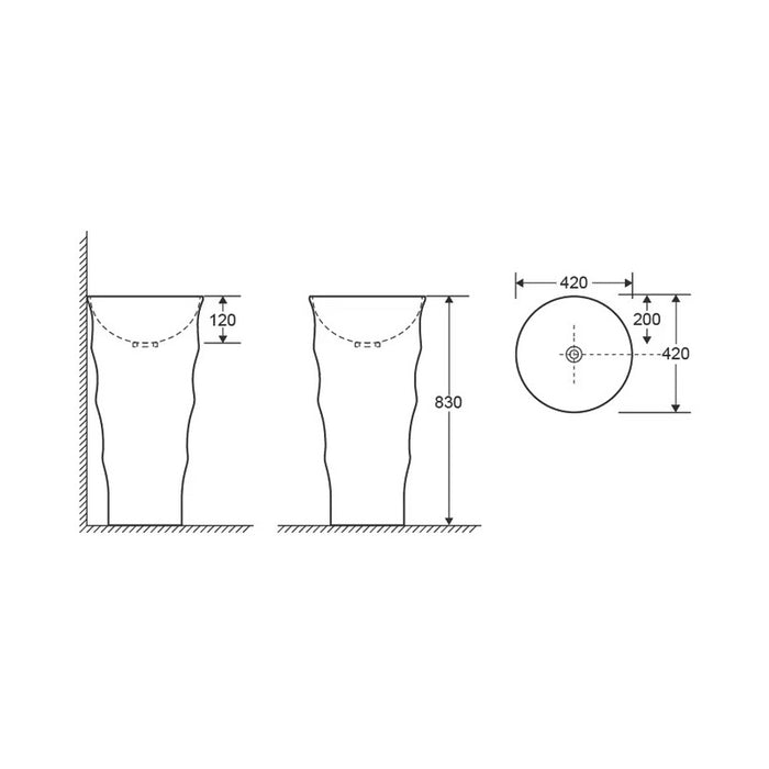 NOVICIA  lavoar freestanding alb