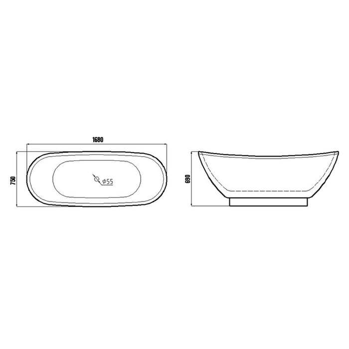 Cada freestanding Anemona 168 cm