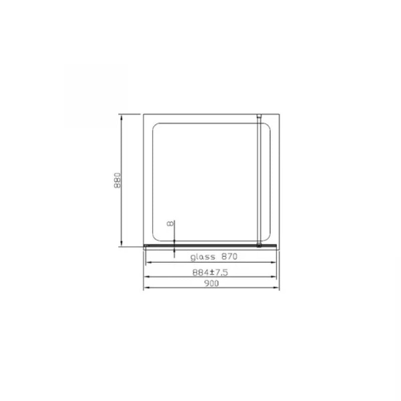 Paravan Duș Walk-In Sanswiss 120×200 cm – Sticlă 8mm, Profil Auriu Periat