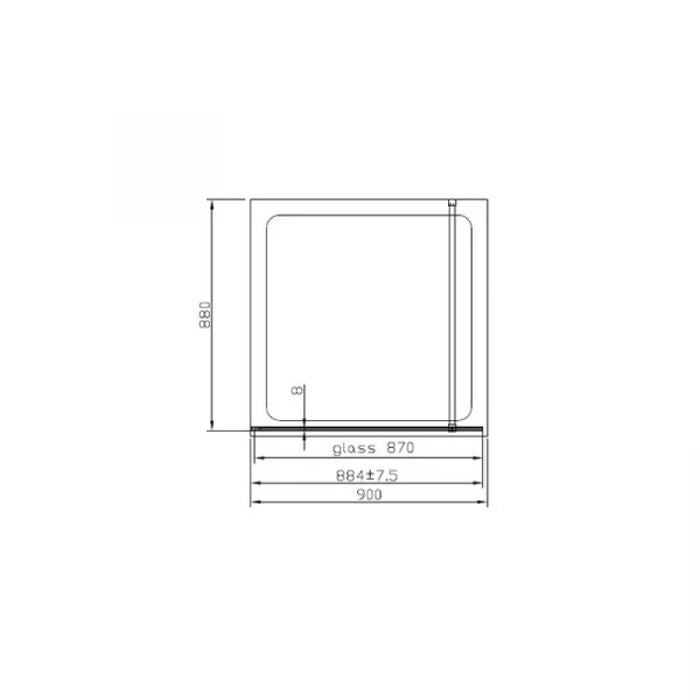 Paravan de dus walk-in sanswiss 120x200 cm auriu periat