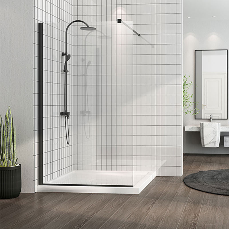 Paravan Duș Walk-In Foxy 80x200 cm – Sticlă Securizată 8mm, Profil Aluminiu Negru Mat