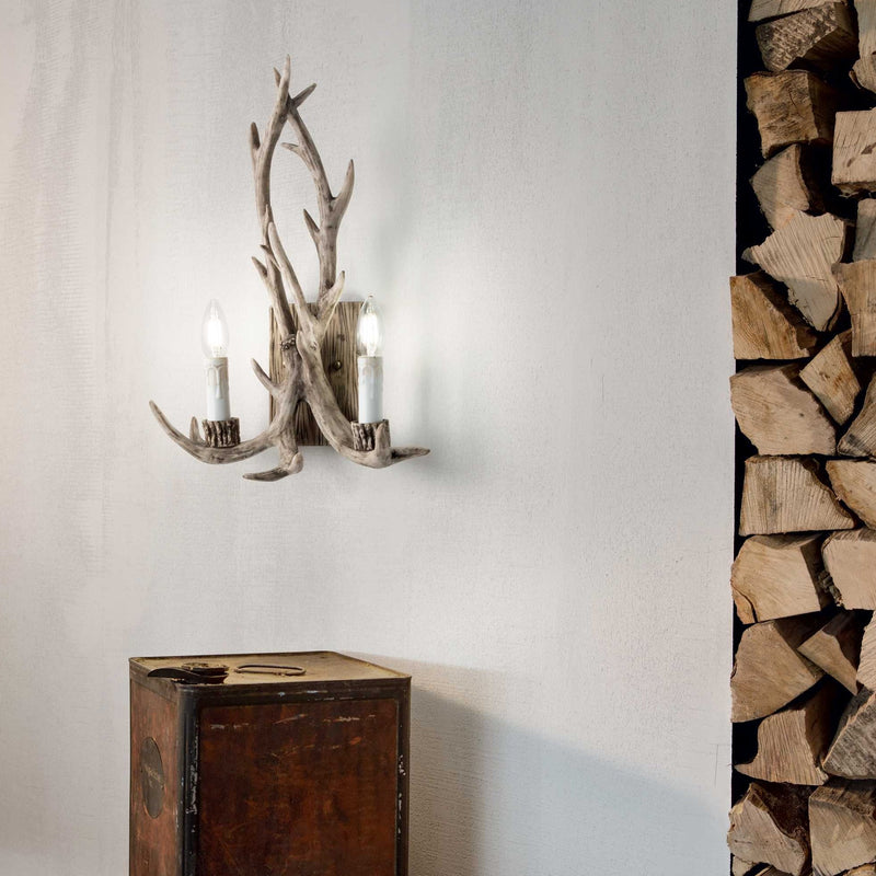 Aplica perete rustic dormitor /sufragerie chalet sp2  ideal lux made in Italy