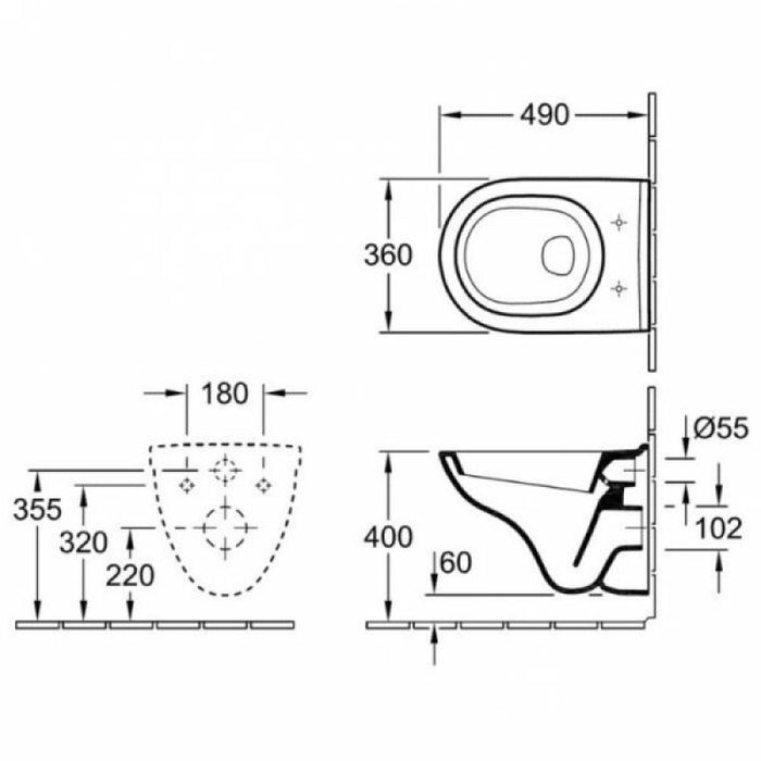 Compact Vas wc suspendat direct flush cu capac soft close