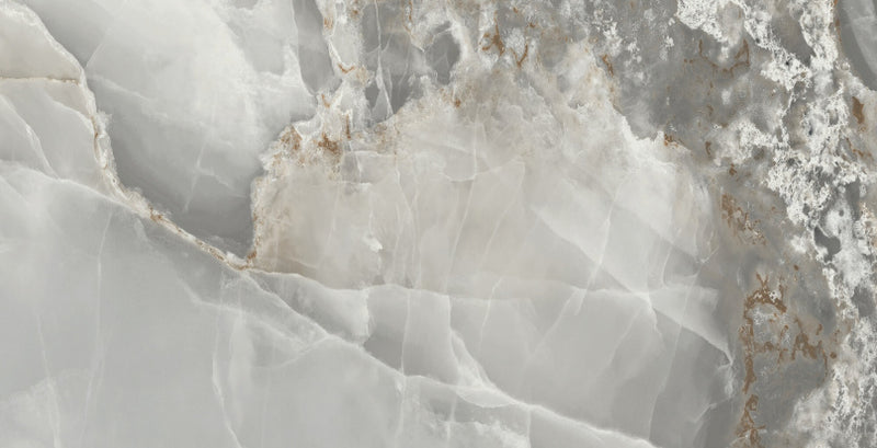 Gresie porțelanată Agate Gris 60 × 120 cm, lucios – Baldocer