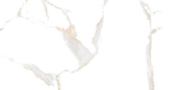 Gresie porțelanată Domus Bianco 60 × 120 cm, aspect marmură – Intermatex