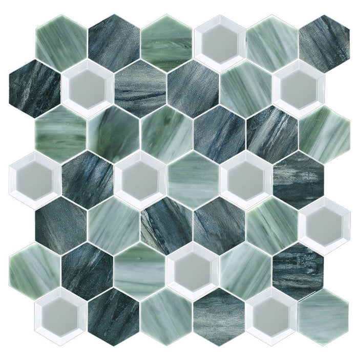 Mozaic Decorativ Aruba 29.5x29.8cm Spania - Intermatex Verde Metalizat
