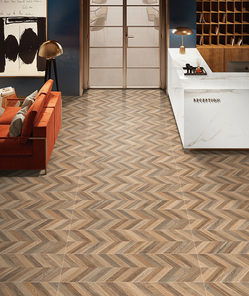 Gresie porțelanată Arrow Brown 30 × 120 cm, mat – Intermatex