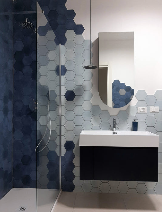 Gresie Hexagonală Portelanată Exanuance 14x16 cm Tonalite Italy