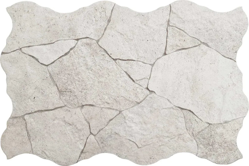 Gresie porțelanată Borgogna White 44 × 66 cm, mat – Realonda