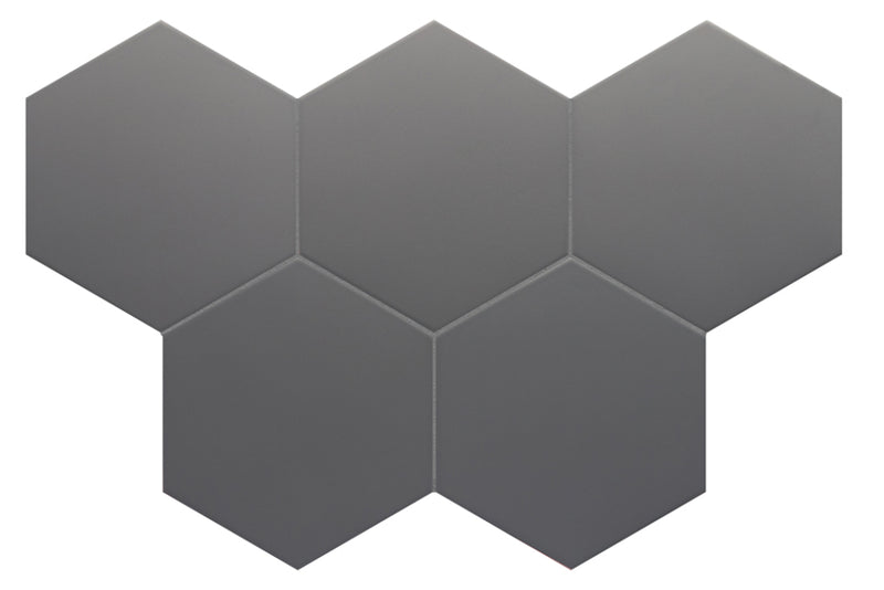 Gresie porțelanată hexagonală Coimbra White & Black 17,5 × 20 cm, mat – Equipe