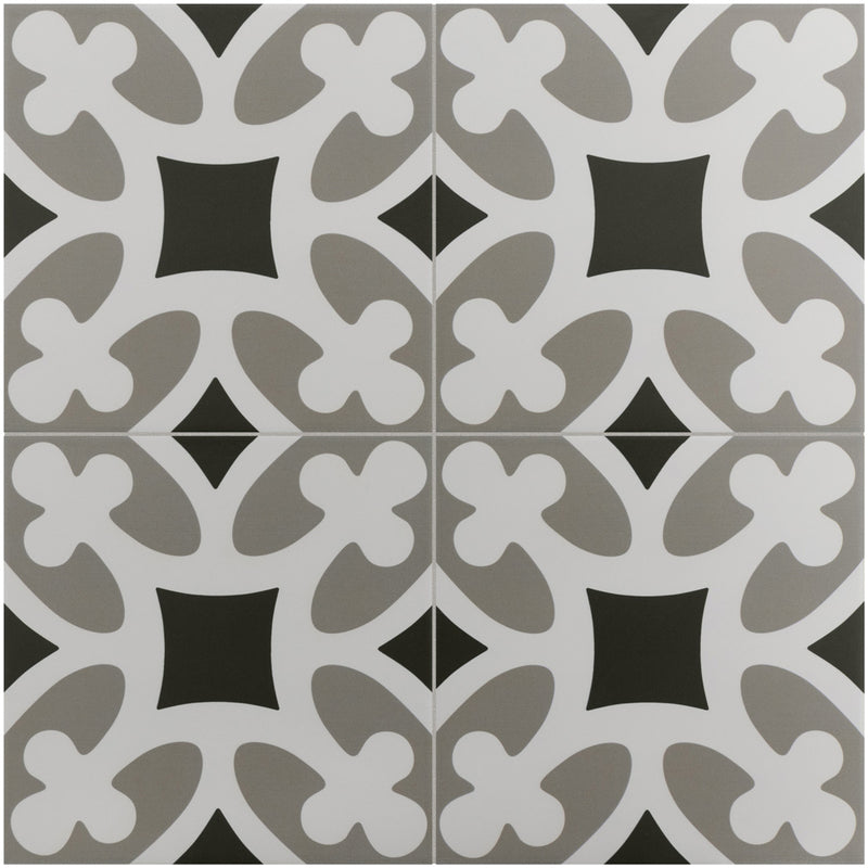 Gresie porțelanată Rivoli Black & Venecia 20 × 20 cm – Equipe