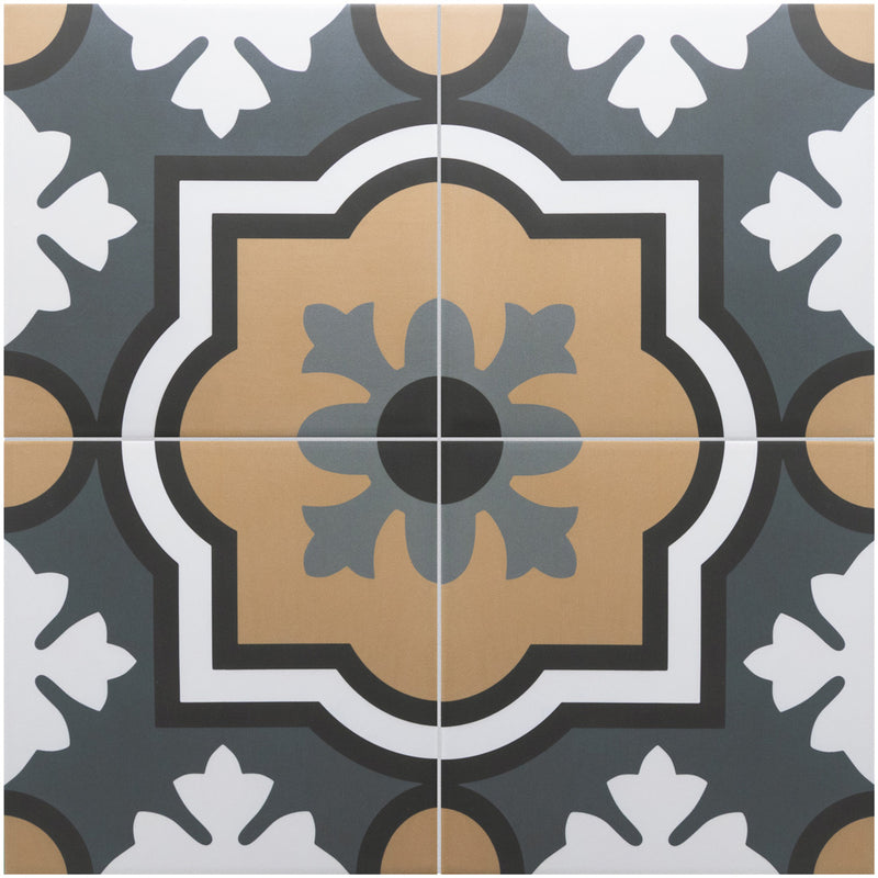 Gresie porțelanată Rivoli Black & Monaco Gris 20 × 20 cm – Equipe