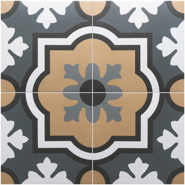 Gresie Rivoli 20×20 cm – Black & Monaco Gris | Equipe Spania