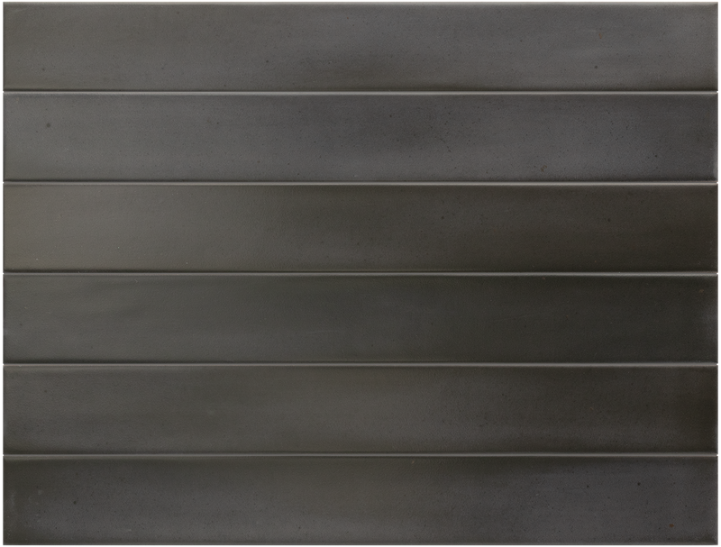 Faianță porțelanată Massimo Dark Black 5 × 40 cm, mat – Equipe