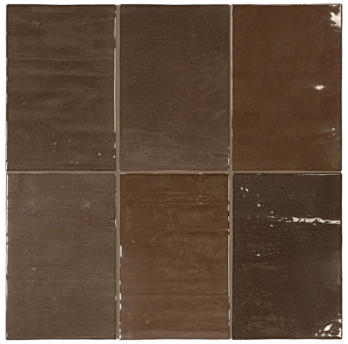 Faianță porțelanată Malaca 5×10 / 10×15 cm, Seal Brown | Equipe