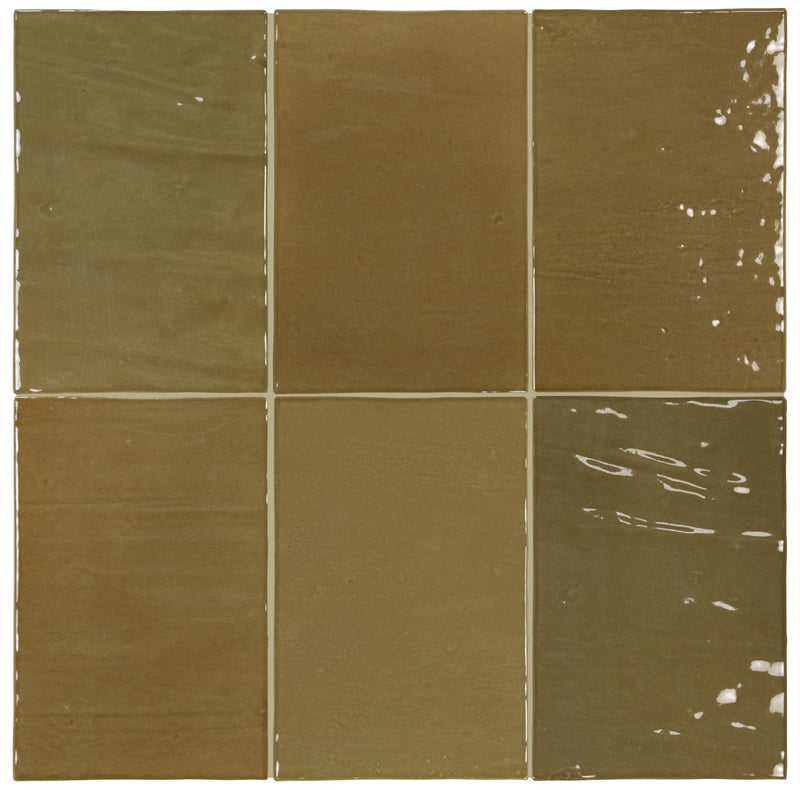 Faianță porțelanată Marea Ecru Olive 5 × 10 / 10 × 15 cm – Equipe
