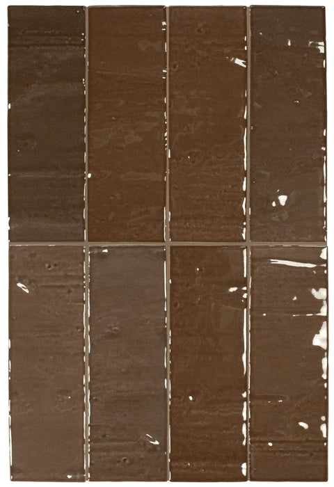 Faianță porțelanată Malaca 5×10 / 10×15 cm, Seal Brown | Equipe