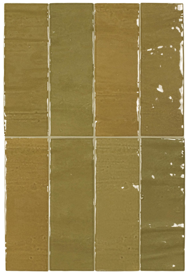 Faianță porțelanată Marea Ecru Olive 5 × 10 / 10 × 15 cm – Equipe