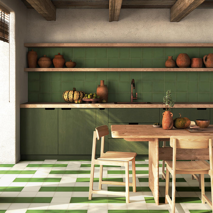 Gresie faianta 1900 blanco/verde 20x20cm made in spania