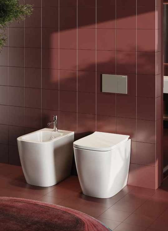 Vas WC și bideu pe pardoseală A16 Artceram alb