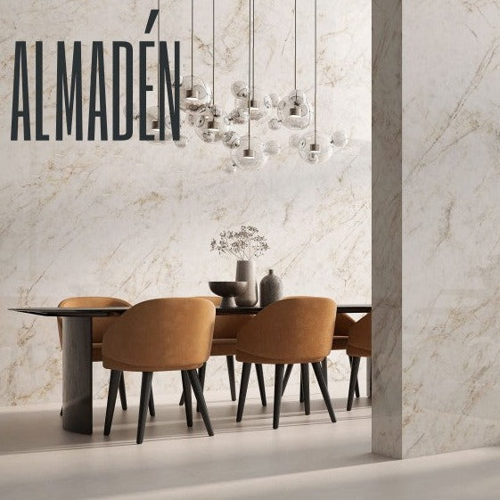 Gresie porțelanată Almaden 60 × 120 cm, lucios, aspect marmură – Prismacer
