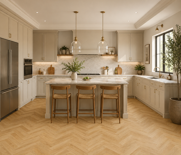 Parchet SPC Herringbone Rovere Ambrato – Omnia Premium | Made in Italy