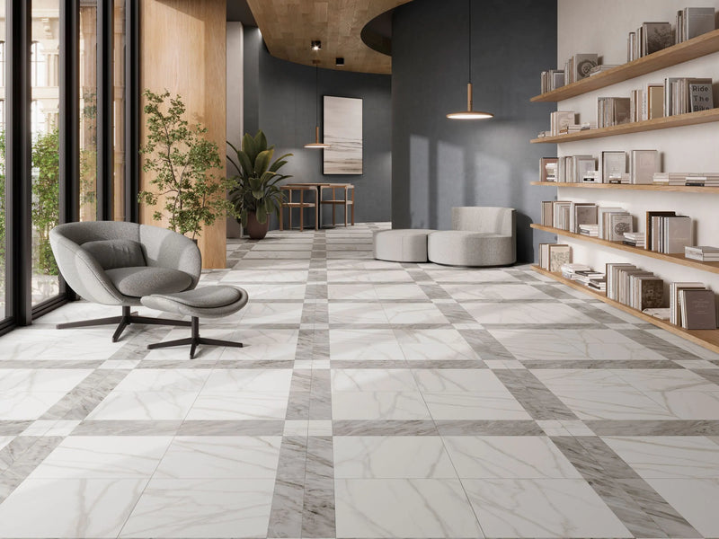 Gresie porțelanată Grace 44 × 44 cm, mat, aspect marmură – Realonda