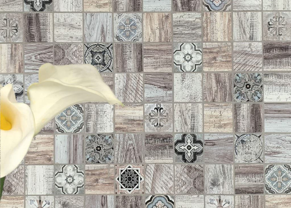Mozaic Decorativ Hydra 30x30cm Spania - Intermatex Mat Albastru Bej