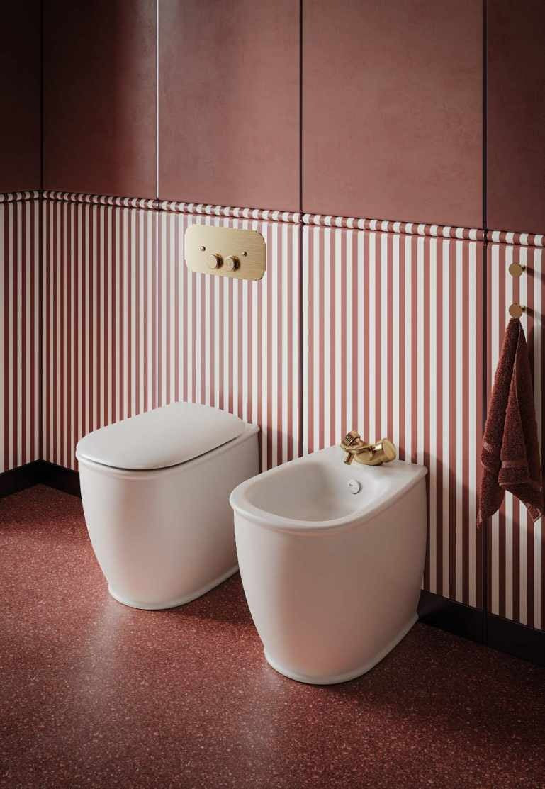 Vas WC și bideu pe pardoseală Atelier Artceram alb