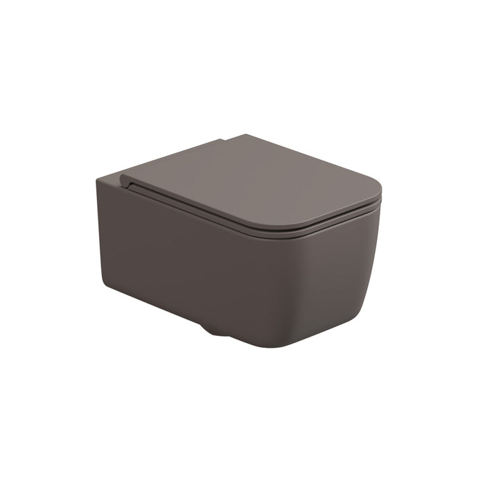 Vas WC Suspendat Brio GSG 36×52 cm Tortora Satinat – Capac Soft Close Inclus