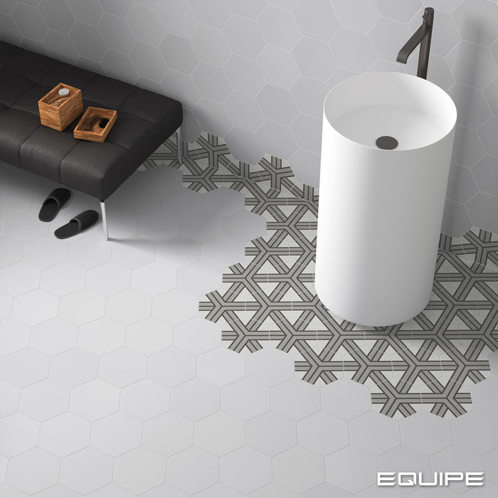 Gresie Hexagonală Coimbra oxford grey 17.5×20 cm – Finisaj Mat | Equipe Spania