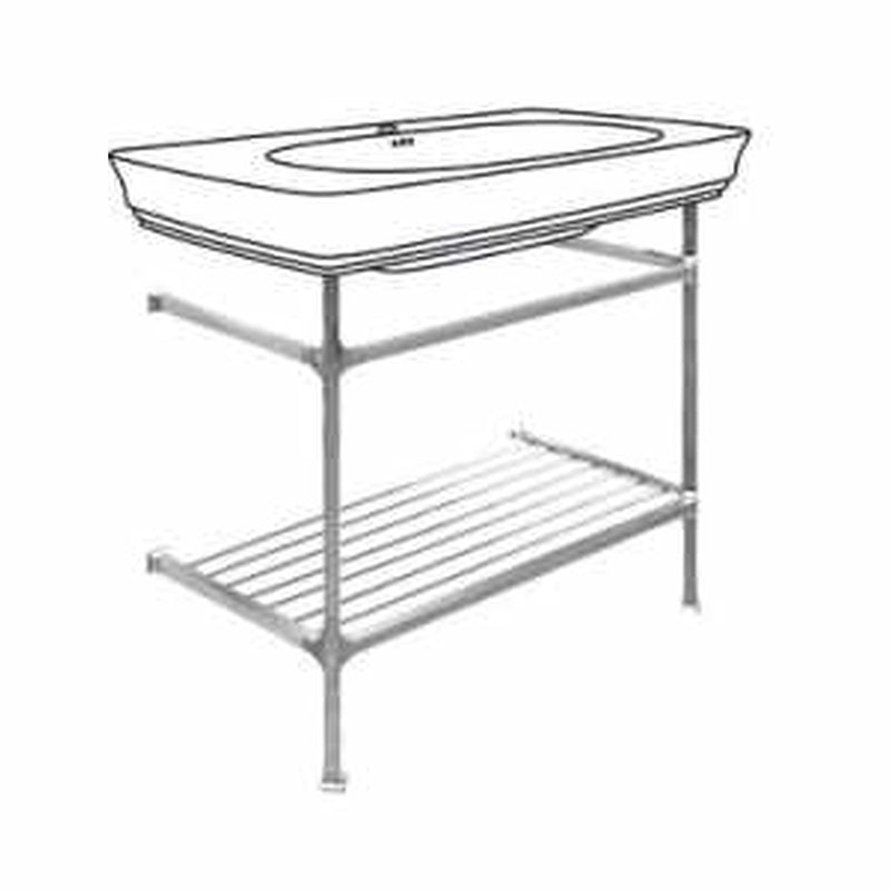 Set consolă Civitas 90x50 pe structură Quadra cu raft grilaj CIA005