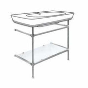 Set consolă Civitas 90x50 pe structură Quadra cu raft sticlă CIA006