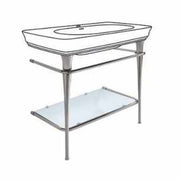 Set consolă Civitas 90x50 pe structură Tonda cu raft sticlă CIA009