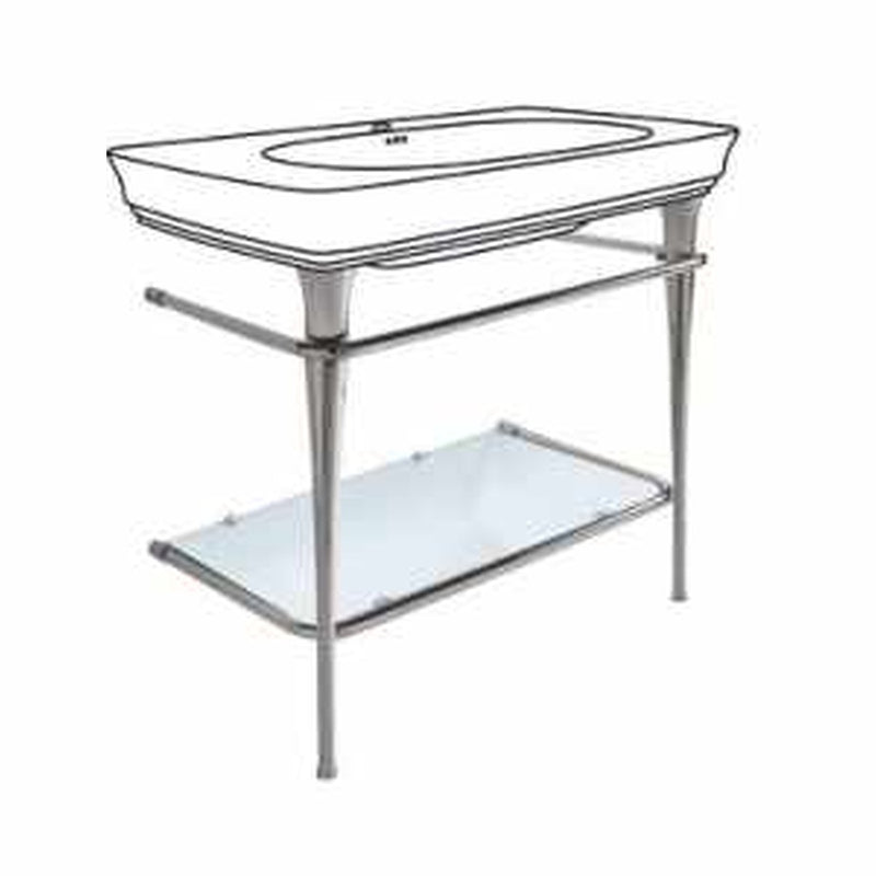 Set consolă Civitas 90x50 pe structură Tonda cu raft sticlă CIA009