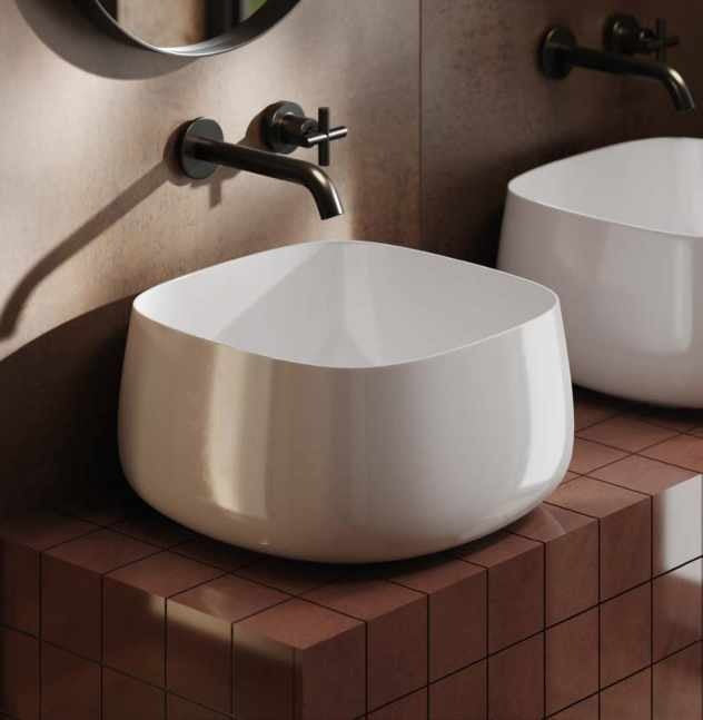 Lavoar Cognac Quadro Artceram pe blat