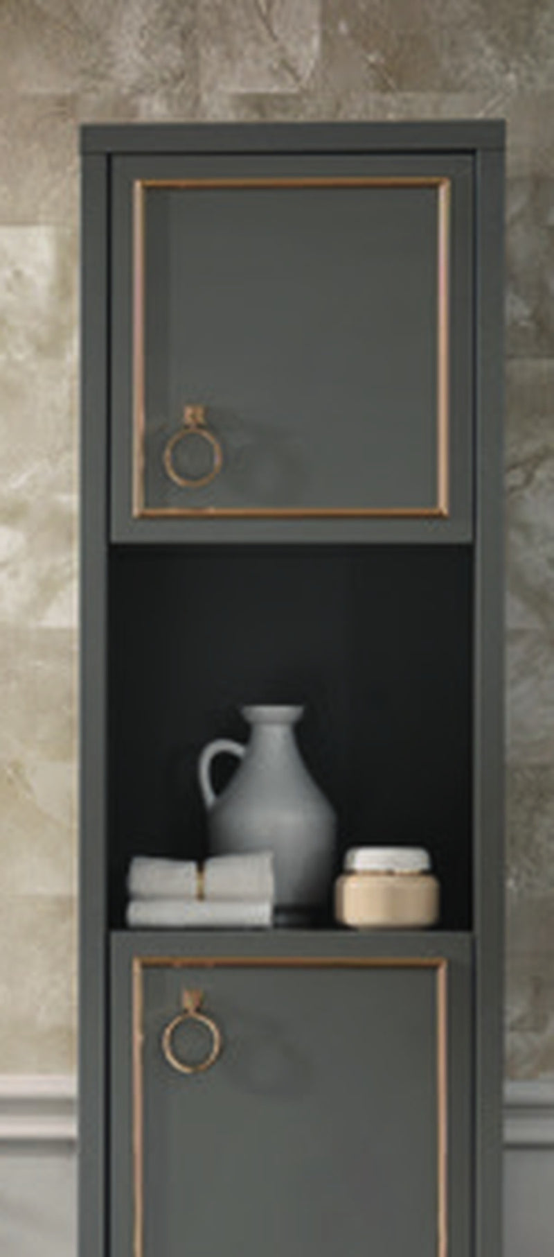Coloană baie Elegance 150 cm suspendată, cu nișă deschisă – Mia Italia