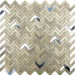 Placă mozaic decorativ Surface Delta 28,1×28,3 cm – model chevron aurii și argintii