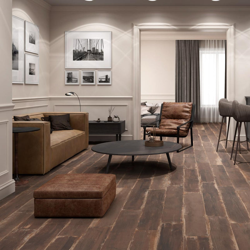 Gresie porțelanată Denver 20 × 120 cm, mat, aspect lemn – Pamesa
