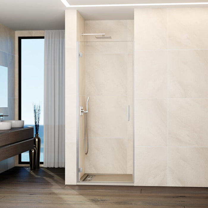 Cabină Duș 65×195 cm | Sticlă Transparentă 6mm | Profil Aluminiu Crom| Montaj Reversibil