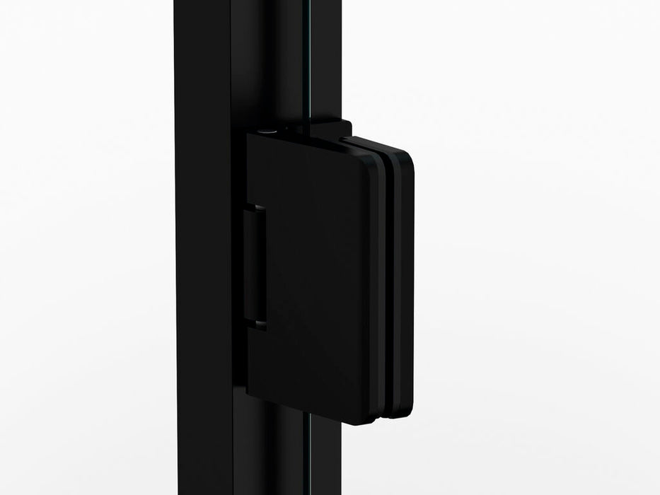 Cabină Duș 65×195 cm | Sticlă Transparentă 6mm | Profil Aluminiu Negru | Montaj Reversibil