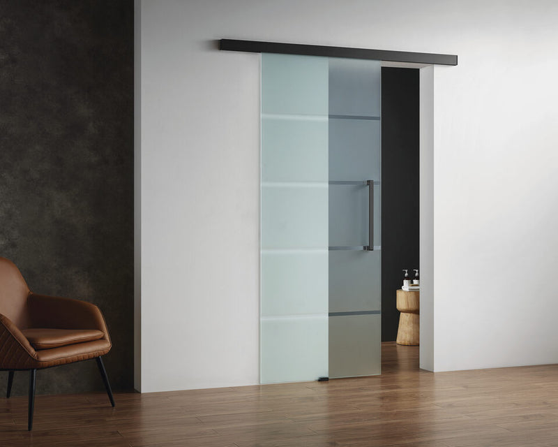 Ușă Glisantă Duș cu Profil Aluminiu Negru | Sticlă 8mm | 75 cm sau 85 cm | GME