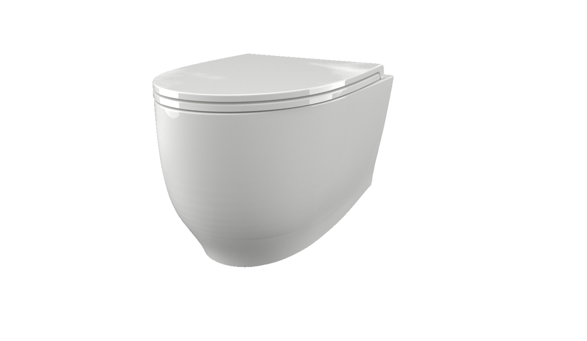 WC Suspendat Fox SDR Ceramiche 36x53 cm cu Capac Soft Close - Made in Italy - Tehnologie NO-RIM